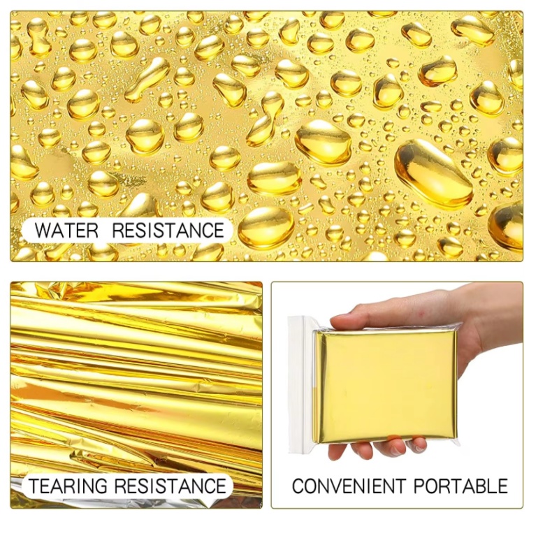 Survival Blanket Reflective - 130×210 cm Altın Rengi Mylar Acil