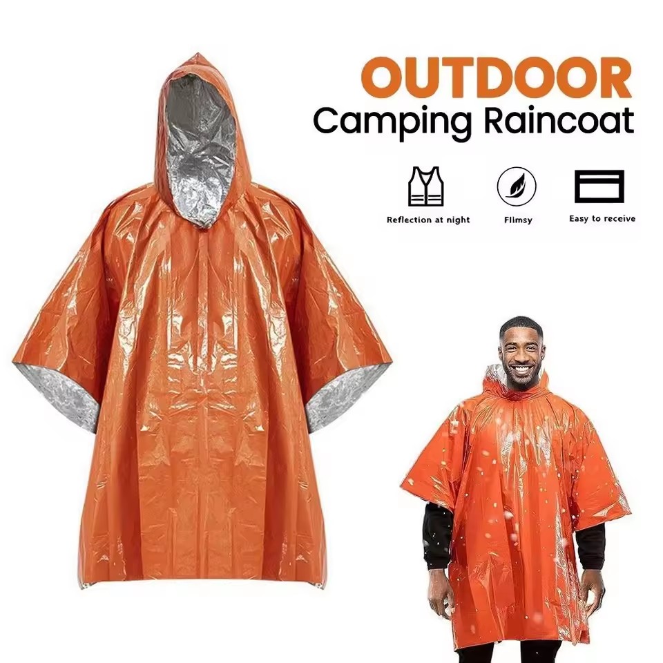 Emergency Poncho Rain - 1 Adet/2 Adet Acil Durum Yağmurluğu,