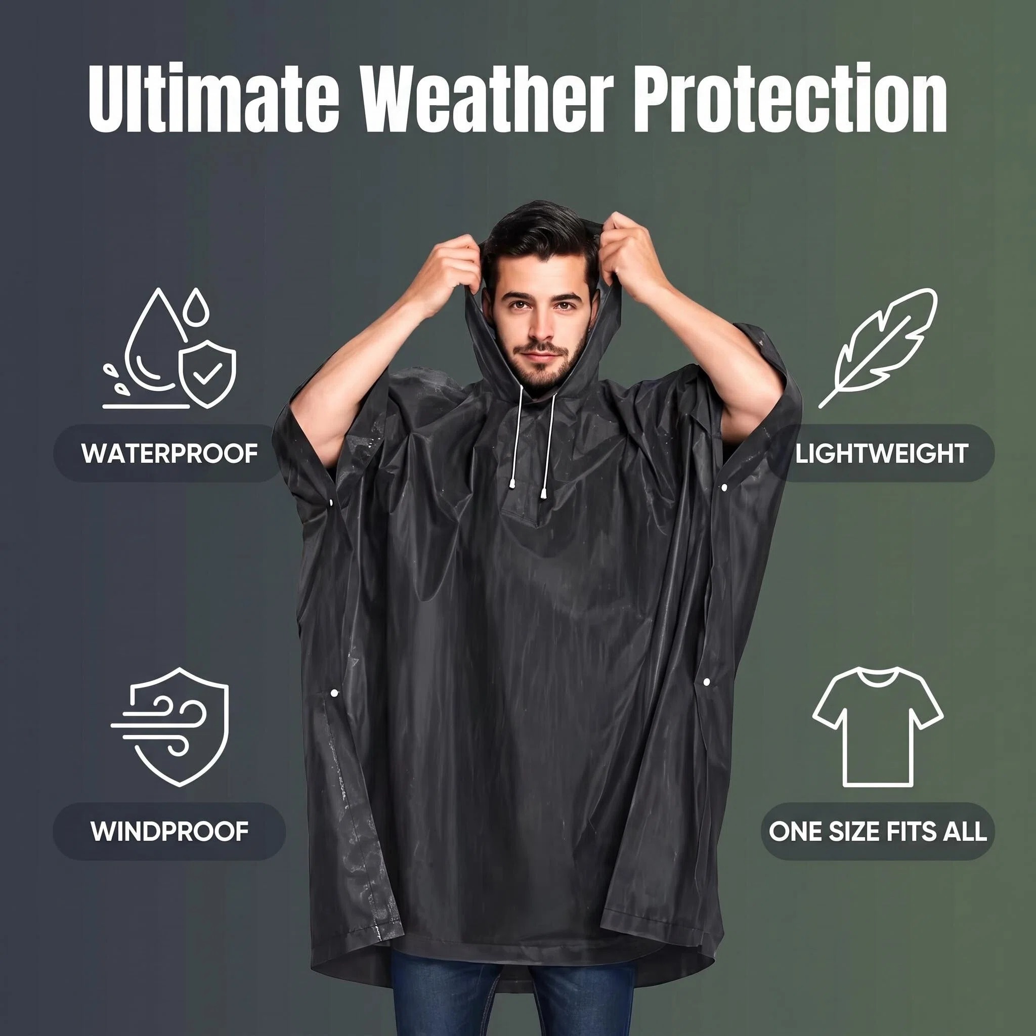 Açık Hava 3'ü 1 Arada Taktik Y - Emergency Poncho Rain incelemesi ve fiyatı