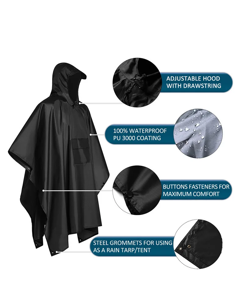 2026 Kamp ve Yürüyüş İçin 3'ü  - Emergency Poncho Rain incelemesi ve fiyatı